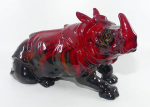 #0615 Royal Doulton Flambe Rhinoceros | Lying