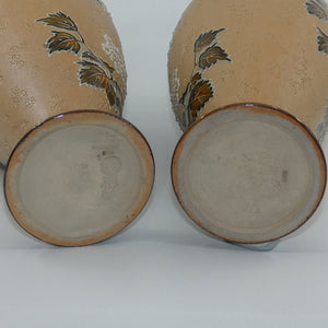 doulton-slaters-pair-of-stoneware-foliage-and-flowers-vases-stamped-6482