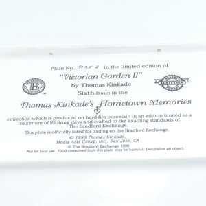 bradex-84-b11-154-6-plate-hometown-memories-thomas-kincade-victorian-garden-ii