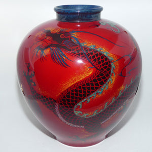 BA16 Royal Doulton Burslem Artwares Flambe | Sanming Dragon vase | LE36/125