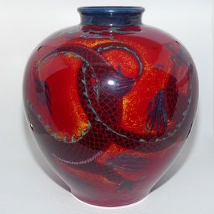 BA16 Royal Doulton Burslem Artwares Flambe | Sanming Dragon vase | LE36/125