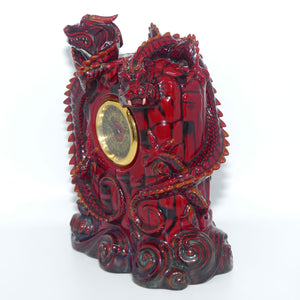 BA37 Royal Doulton Burslem Artwares Flambe | Zibo Dragon clock | LE 86/250