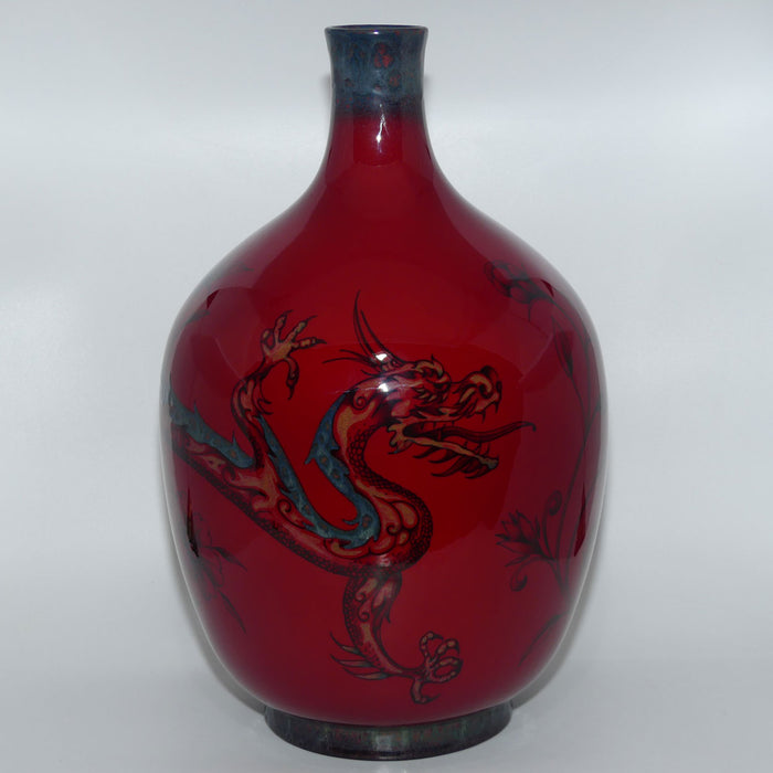 BA83 Royal Doulton Burslem Artwares Flambe Tianjin Dragon Vase | Box + Cert