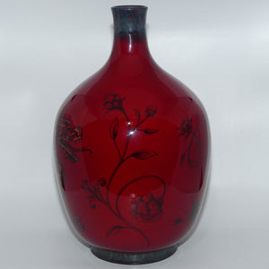 BA83 Royal Doulton Burslem Artwares Flambe Tian Jin Dragon Vase  