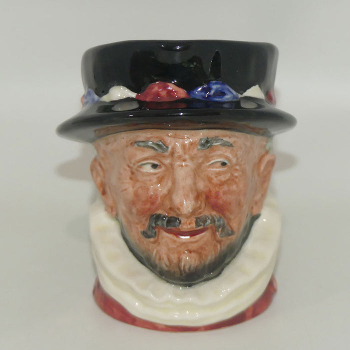 D6233 Royal Doulton small character jug Beefeater | Beefeaters stamp | ER Handle | Pink