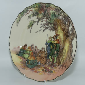 Royal Doulton Under the Greenwood Tree Leeds rack plate D6341 #1 | Green & Brown outfits | Maid Marion Blue