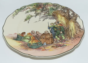 Royal Doulton Under the Greenwood Tree Leeds rack plate D6341 #1 | Green & Brown outfits | Maid Marion Blue