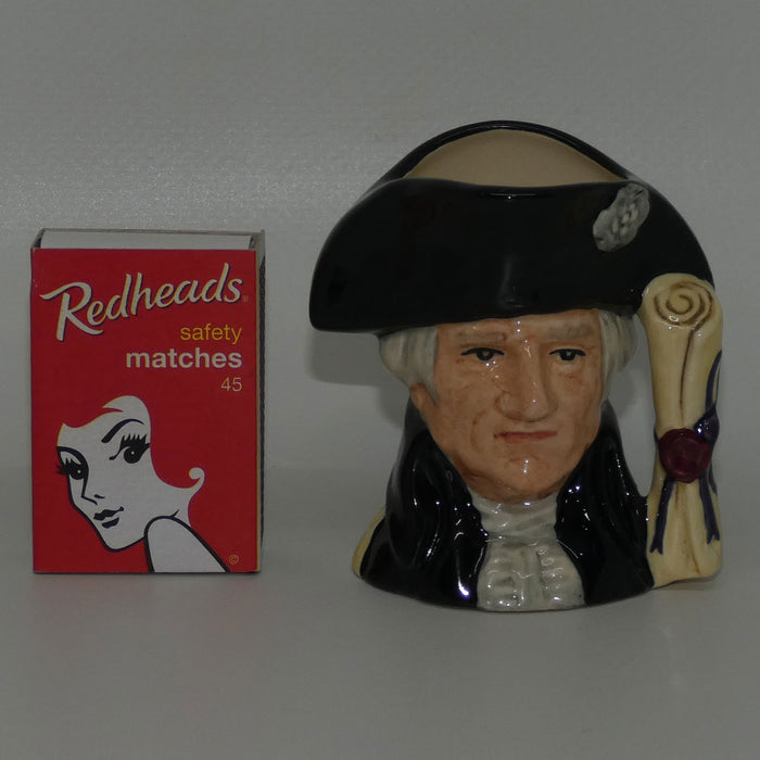 D6825 Royal Doulton miniature character jug George Washington