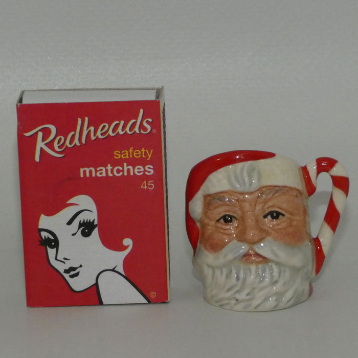 D6980 Royal Doulton tiny character jug Santa | Candy Cane handle