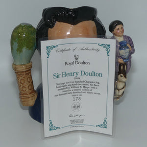 D7054 Royal Doulton large double handle character jug Sir Henry Doulton | LE178/1997