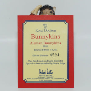 DB199 Royal Doulton Bunnykins Airman | signed | box + Cert
