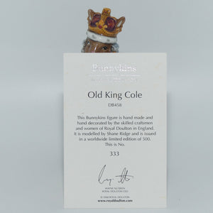 DB458 Royal Doulton Bunnykins Old King Cole | no box | Certificate 333/500