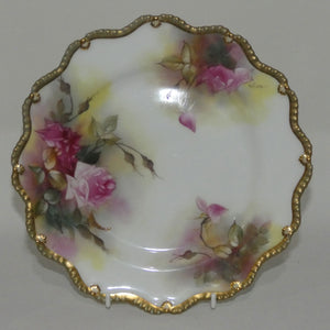 royal-worcester-hand-painted-and-gilt-roses-plate-fildes