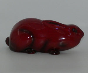 hn107-royal-doulton-flambe-hare-crouching-style-one