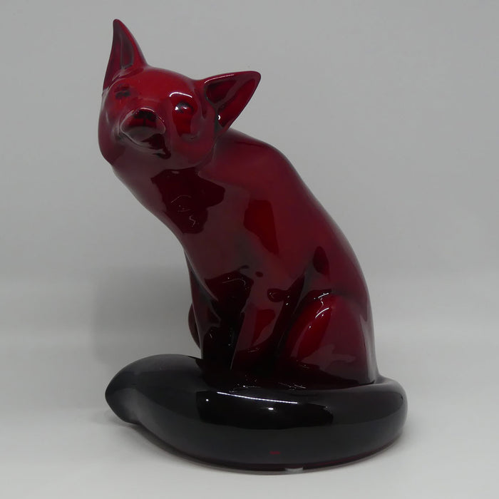 HN0130 Royal Doulton Flambe Seated Fox | Large | Dated 1947