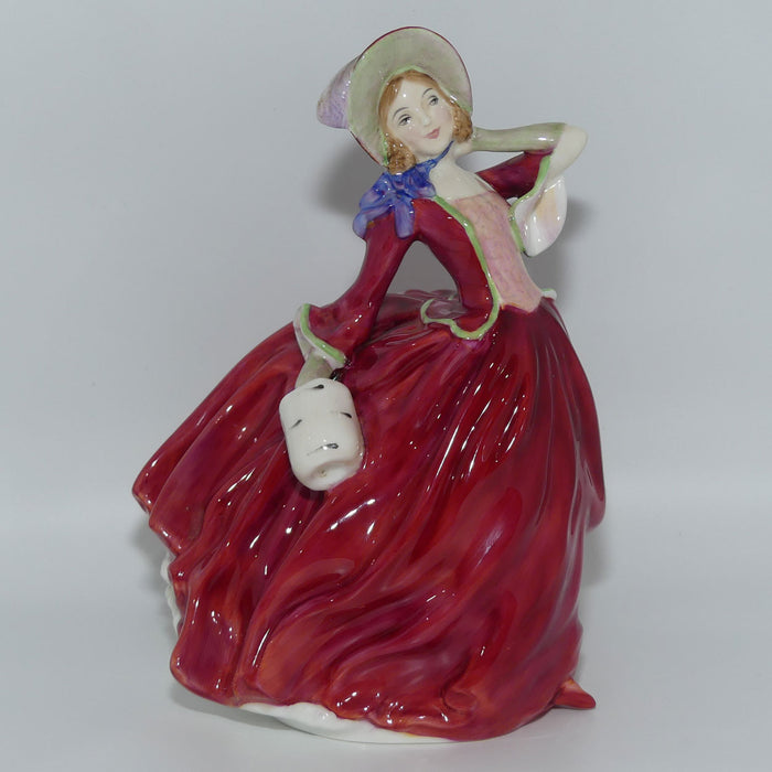 HN1934 Royal Doulton figure Autumn Breezes | Red | 1970s stamp
