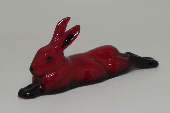 HN2594 Royal Doulton Flambe Hare Lying, Legs Behind (Small | Newer)