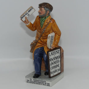 Royal Doulton figure The Newsvendor HN2891 | Issued to Commemorate the 150th Anniversary of the Newspaper Society 1836 - 1986 