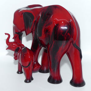 HN3464 Royal Doulton Flambe Motherhood Elephants | Royal Doulton Animals 
