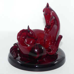 HN3536 Royal Doulton Flambe The Gift of Life Mare and Foal | Animals
