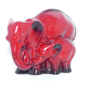 HN3548 Royal Doulton Flambe Elephant and Young | Animals