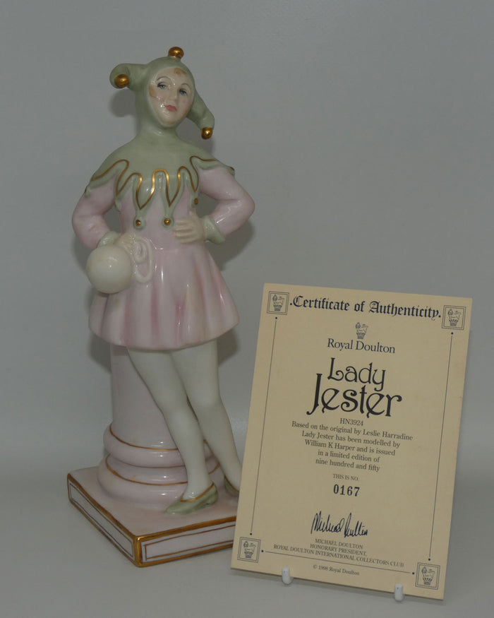 HN3924 Royal Doulton figure Lady Jester | Parian LE167/950