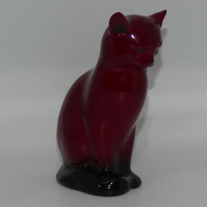 hn967-royal-doulton-flambe-seated-cat