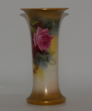 royal-worcester-hand-painted-roses-very-tall-g923-trumpet-vase-hunt