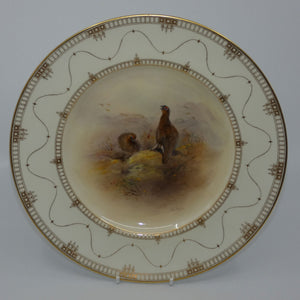 royal-worcester-hand-painted-red-grouse-plate-jas-stinton
