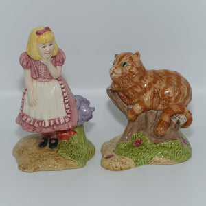 LC2 LC3 Beswick Alice in Wonderland and The Cheshire Cat figure pair | Ltd Ed