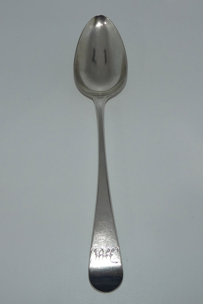 Georgian Sterling Silver Old English pattern desert spoon London 1835