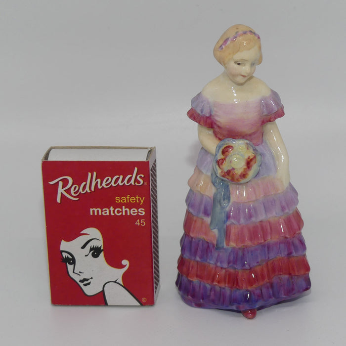 M30 Royal Doulton miniature figure Bridesmaid | Pink and Lavender