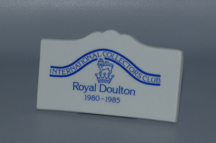 A Royal Doulton figurine Collectors Club display plaque