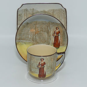 Royal Doulton Shakespearean Anne Page trio D3596 | matched