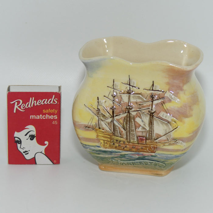 Royal Doulton Famous Ships Ark Royal small vase D5957 | #1