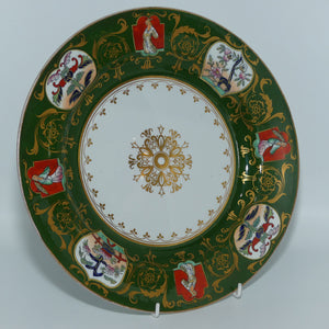 masons-ashworth-ironstone-aesthetic-green-border-plate-c-1875