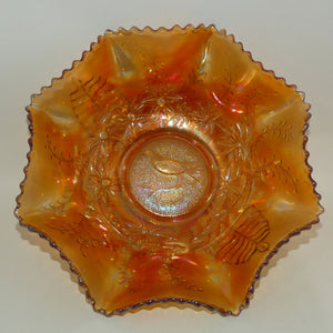 Australian Carnival Glass | Marigold Magpie Master Bowl