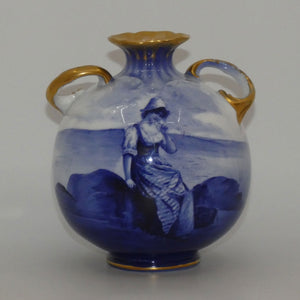 royal-doulton-blue-childrens-ball-vase-with-helix-twist-handles-woman-by-seashore
