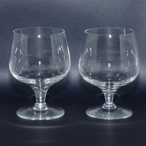 Vintage Dartington Crystal | Frank Thrower design | Pair of Footed Glasses 275ml