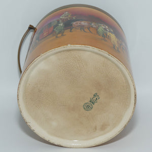 Royal Doulton Autumn | Red Sky Coaching Days biscuit barrel | EP lid