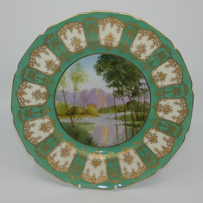Royal Doulton hand painted & gilt Hawkesbury River plate (Belford)