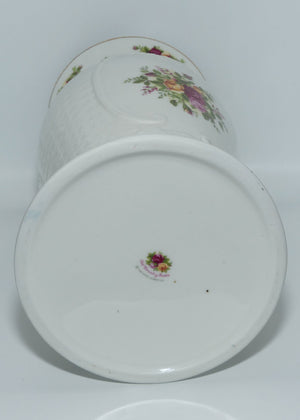Royal Albert Old Country Roses Basketweave Cameo vase | Gilt trim #2