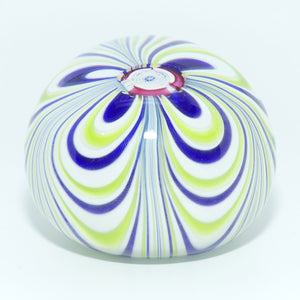 John Deacons Scotland Blue White and Green Marbrie paperweight