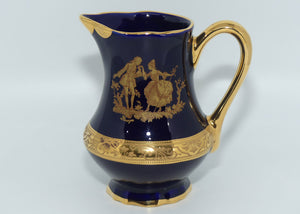 Porcelaine Imperia Limoges France Blue and Gilt milk jug