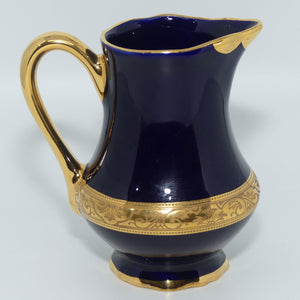 Porcelaine Imperia Limoges France Blue and Gilt milk jug