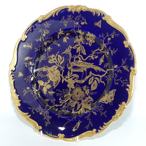 Coalport Asiatic Pheasants design Royal Blue and Heavily Gilt plate