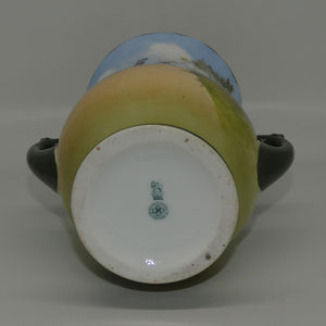 royal-doulton-coaching-days-blue-sky-variation-twin-handle-vase
