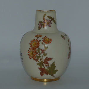 royal-worcester-blush-ivory-hand-painted-floral-bulbous-jug