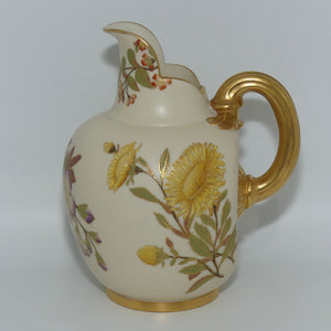 royal-worcester-blush-ivory-hand-painted-flatback-sunflower-jug-large