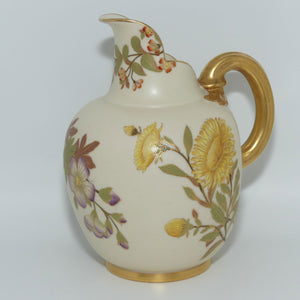 royal-worcester-blush-ivory-hand-painted-flatback-sunflower-jug-large